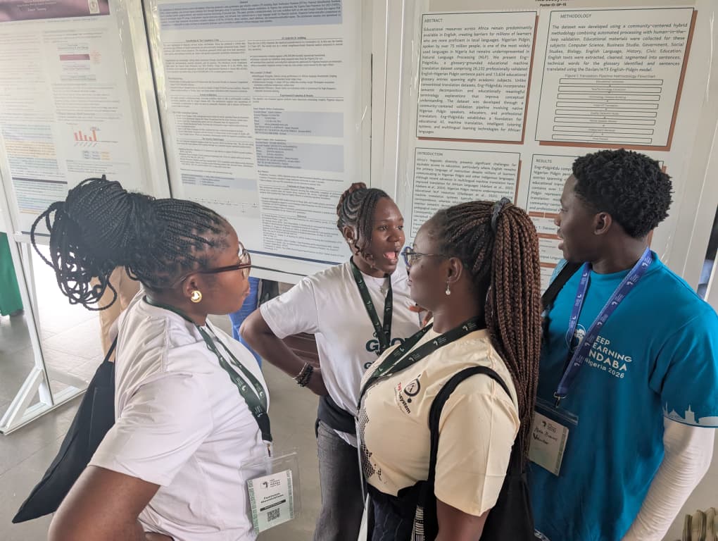 TAG Ecosystem team members discussing Eng-PidginEdu with a curious attendee